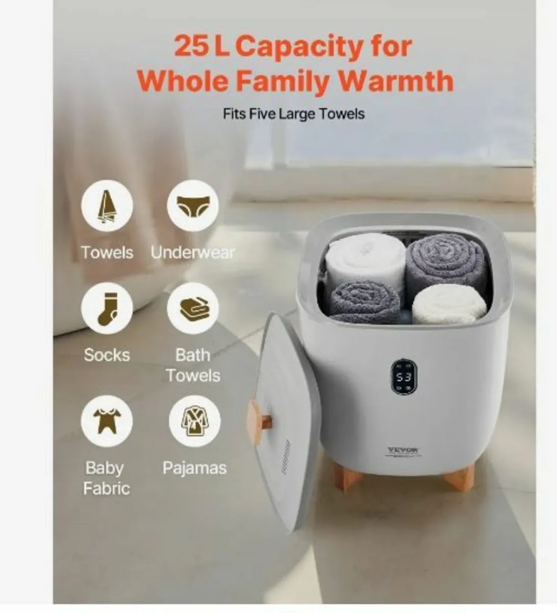 Towel Warmers for Bathroom, 25 L - Image 2