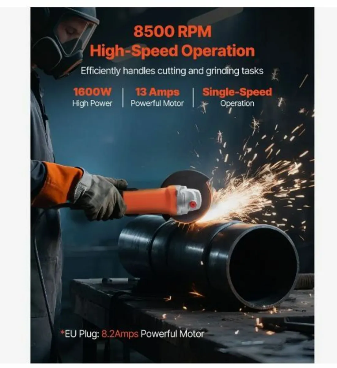 Angle Grinder, 177.8mm Electric Grinder Power Tool - Image 2