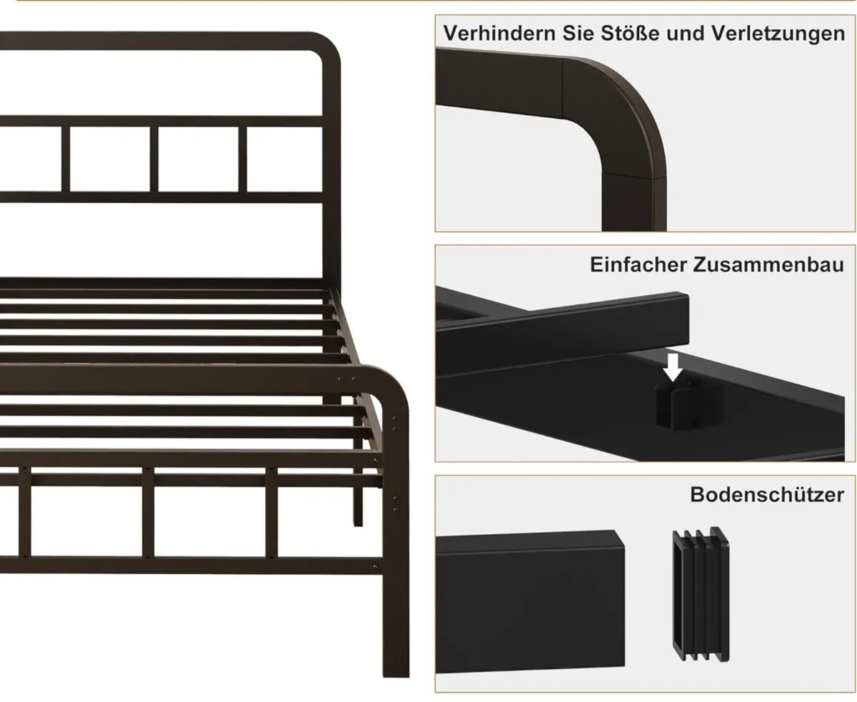 Super King Bed Frame with Curved Headboard and Foo - Image 2