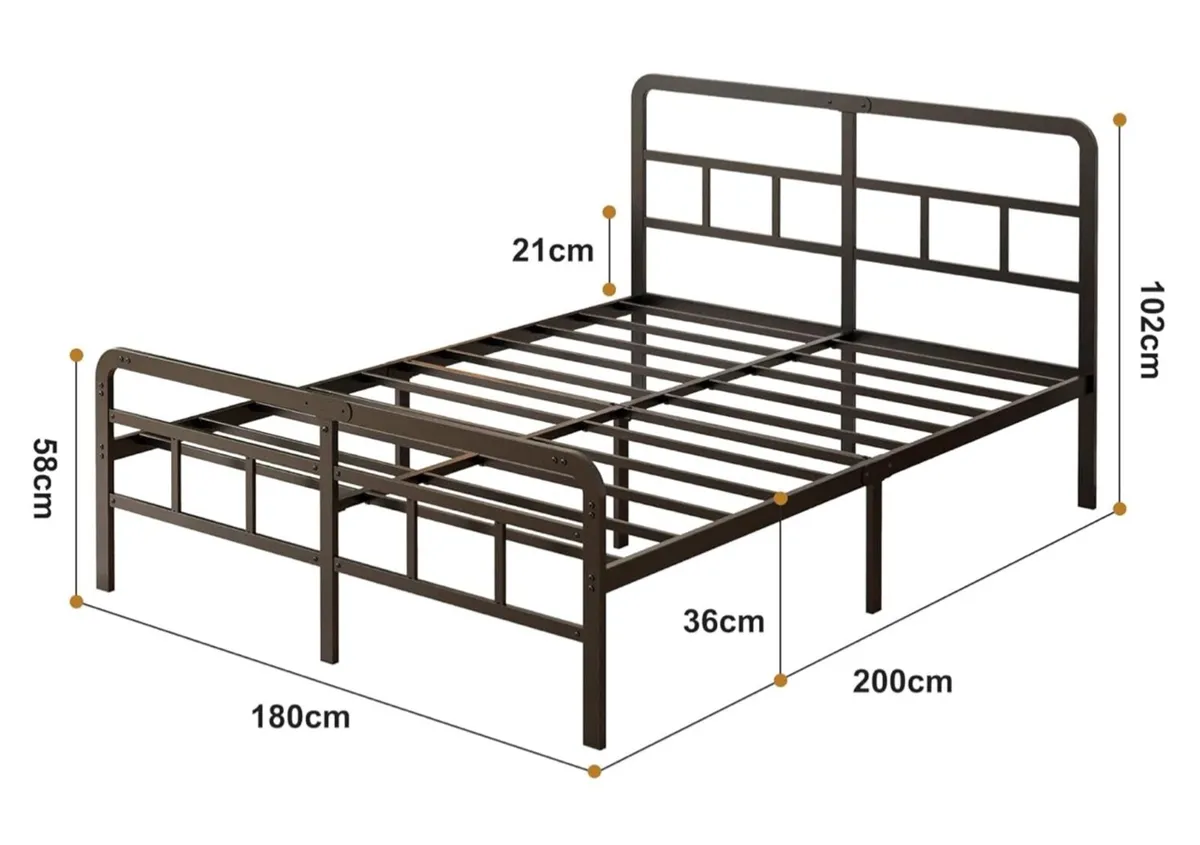 Super King Bed Frame with Curved Headboard and Foo - Image 4