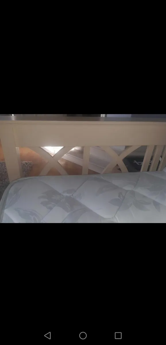 King Size Cream Bed C/W Mattress - Image 4