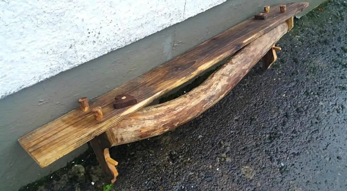 Rustic Driftwood Floating Shelf / Stove Mantel - Image 1