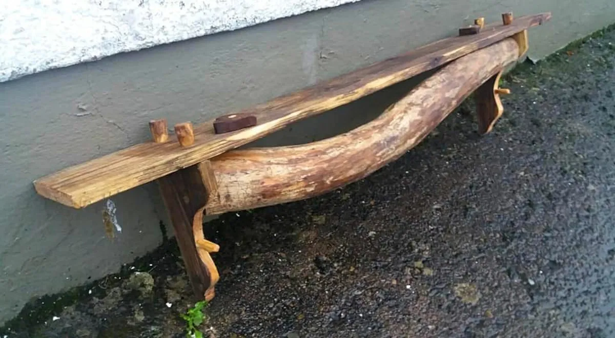 Rustic Driftwood Floating Shelf / Stove Mantel - Image 2