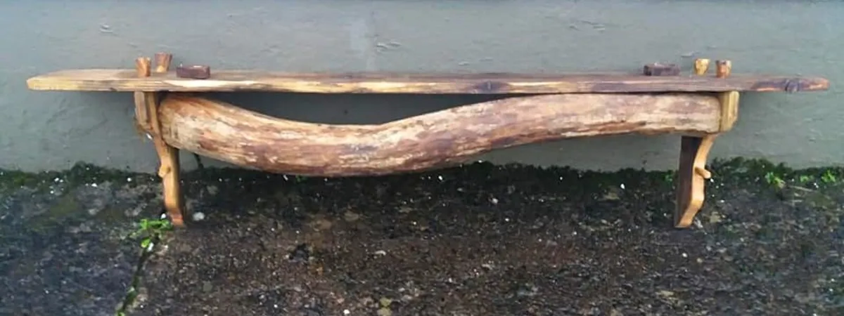 Rustic Driftwood Floating Shelf / Stove Mantel - Image 3