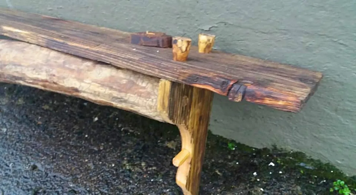 Rustic Driftwood Floating Shelf / Stove Mantel - Image 4