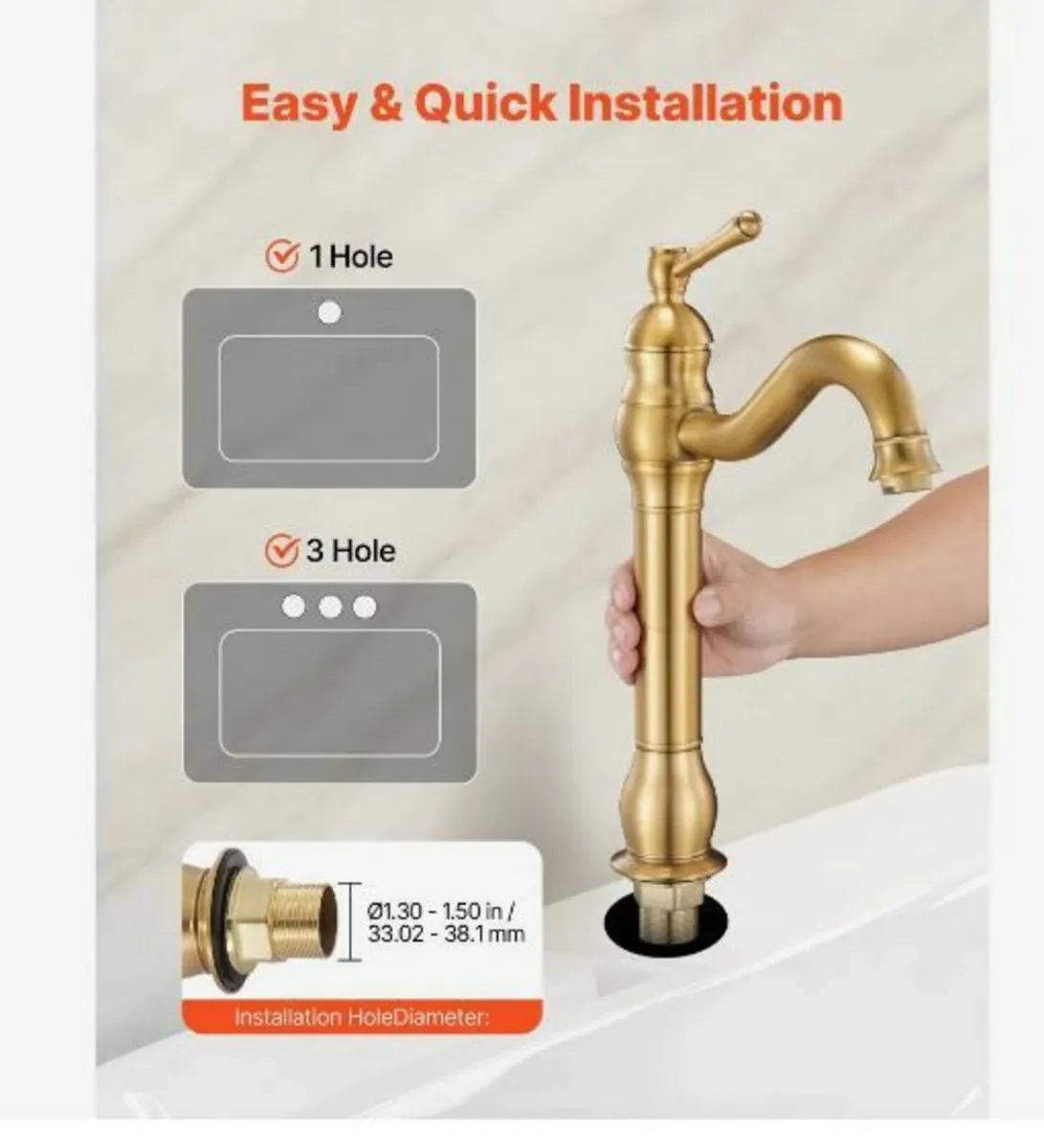 Single Handle Sink Faucet - Image 4