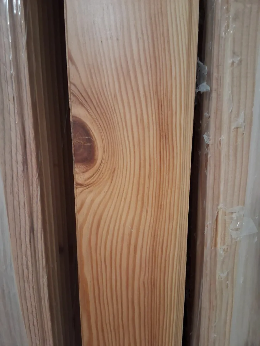 Pine ceiling boards x 33 and 3 lengths of wooden t - Image 3