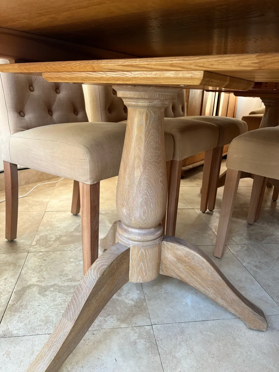 Neptune table and 8 chairs(5 chairs faded) - Image 2