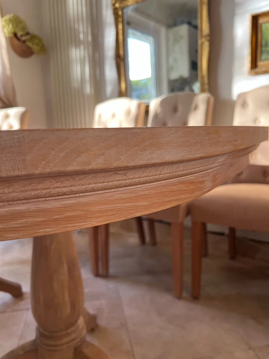 Neptune table and 8 chairs(5 chairs faded) - Image 4