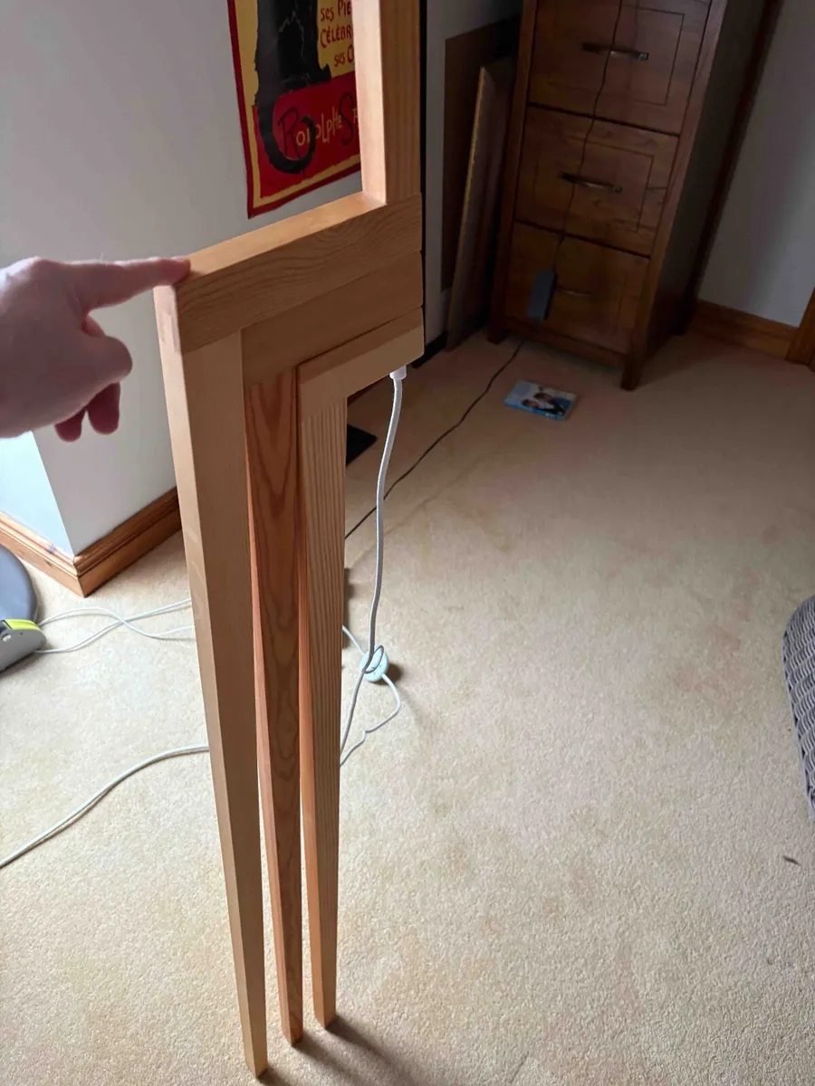 Folding Sklum wooden lamp with shade - Image 4