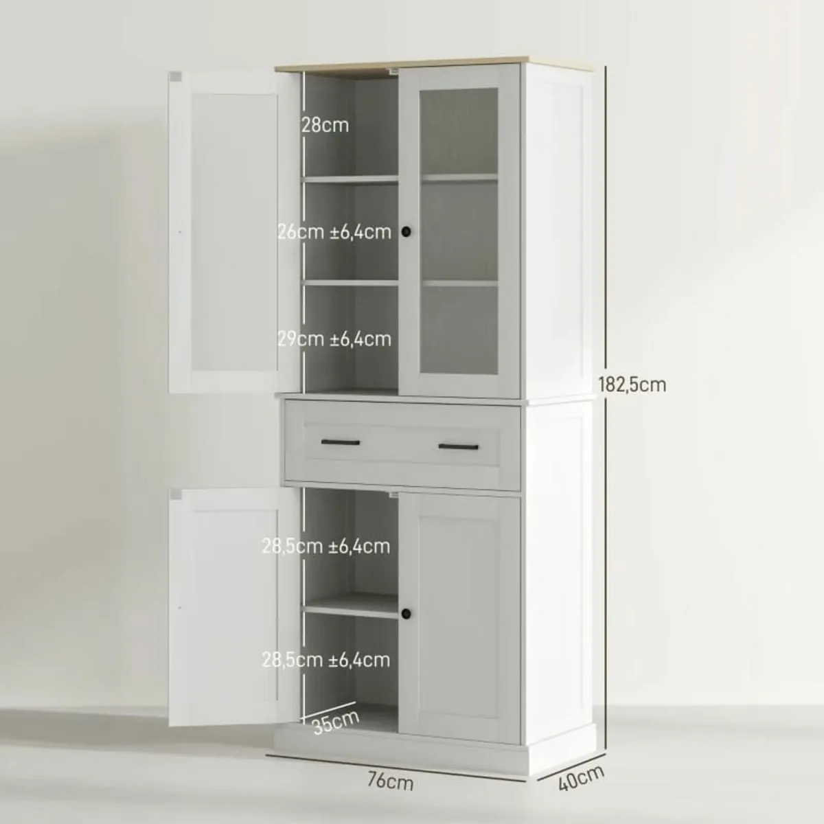 Kitchen cabinet, buffet, acrylic front, drawers, 7 - Image 3