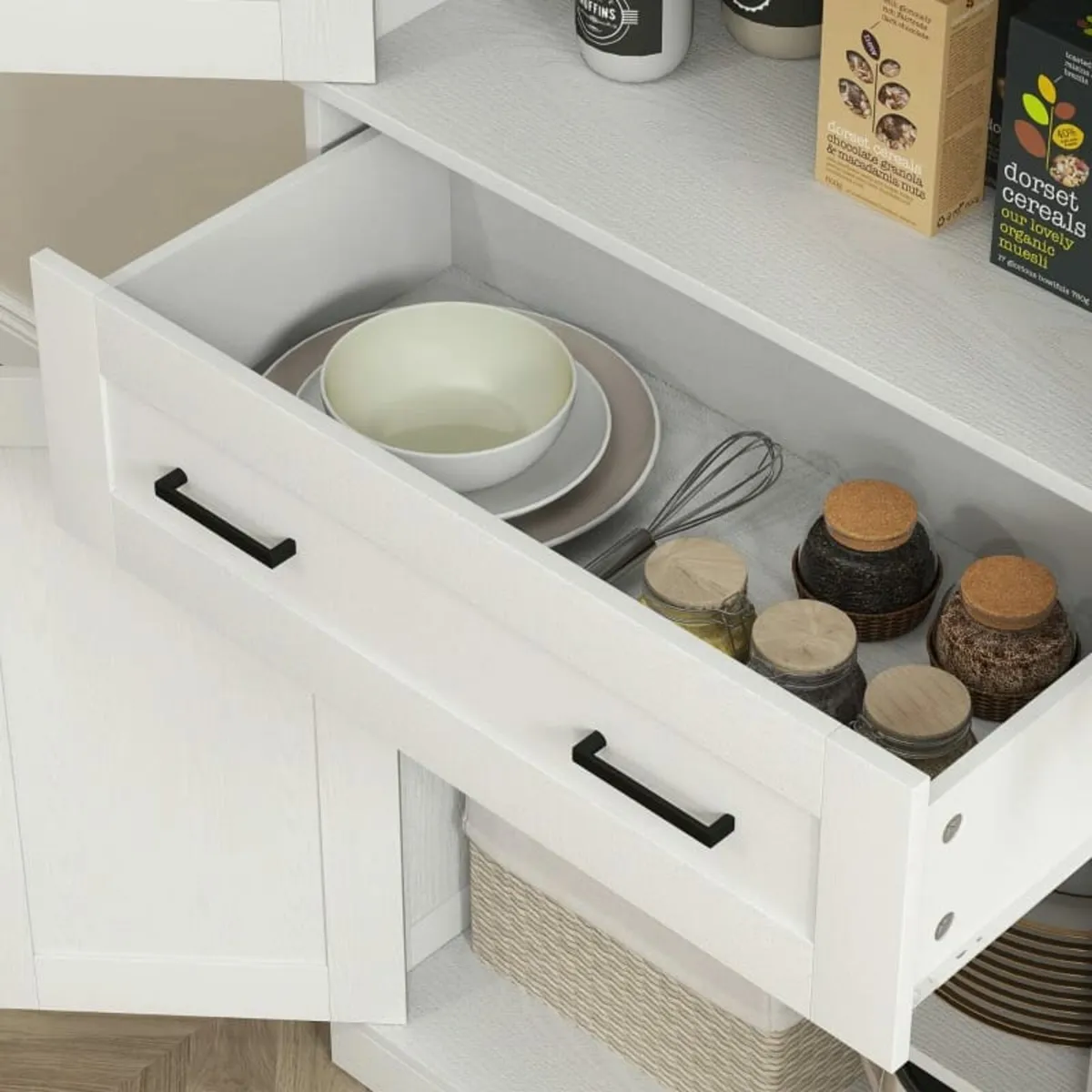 Kitchen cabinet, buffet, acrylic front, drawers, 7 - Image 4