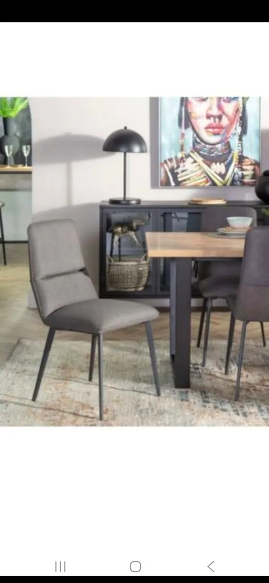6 Faux leather dining chairs - Image 2