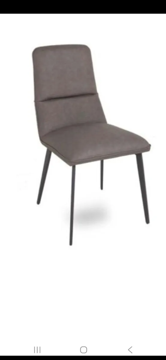 6 Faux leather dining chairs - Image 4