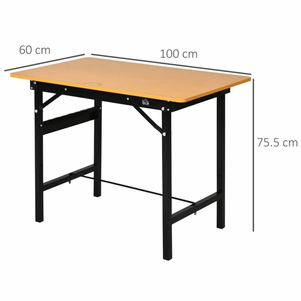100 cm Foldable Garage Work Bench, Craft Table MDF - Image 4