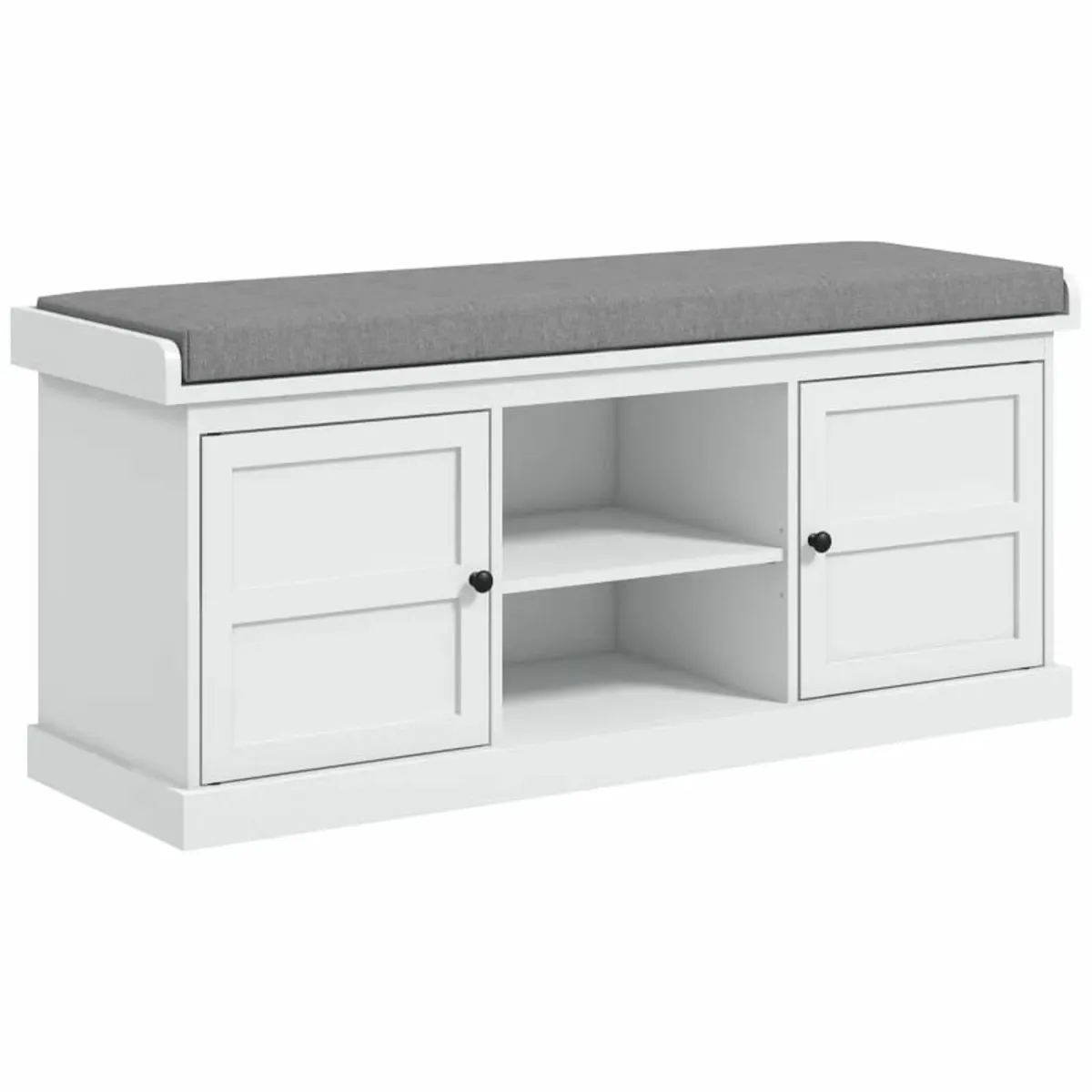 Multi-Compartment Shoe Storage Bench, with Top Cus - Image 1