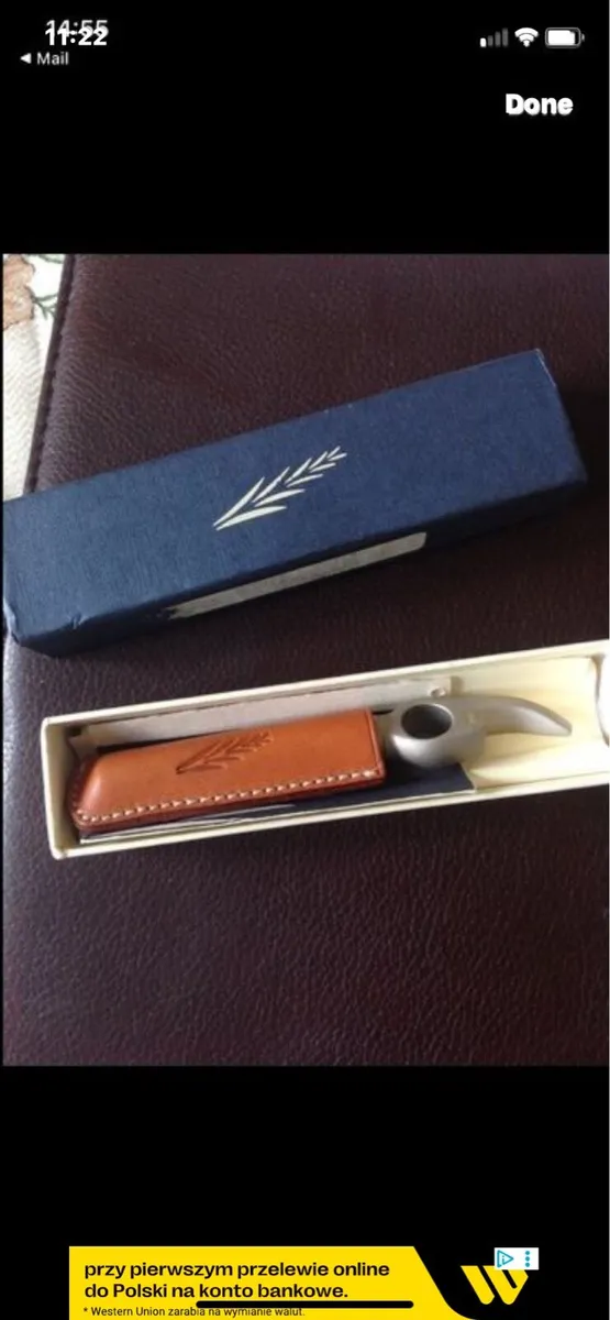 Corkscrew & Bottle Opener in Leather Case - Image 1