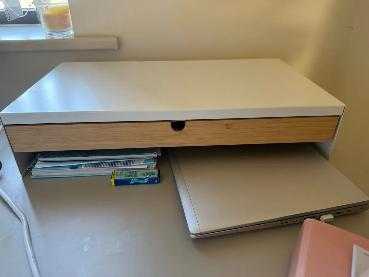 ELLOVEN Monitor Stand with drawer - Image 3