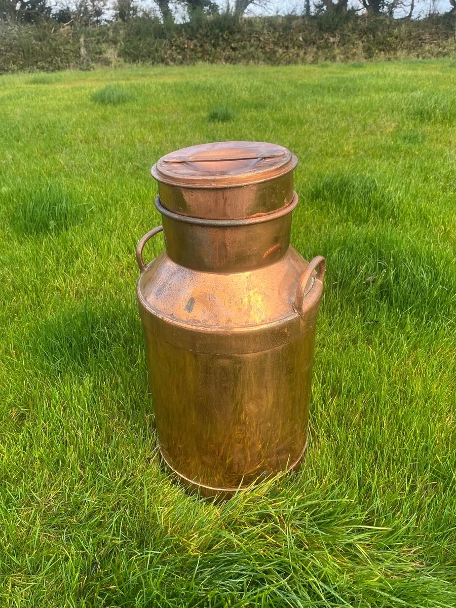 Vintage Large Copper Milk Churn - Image 1