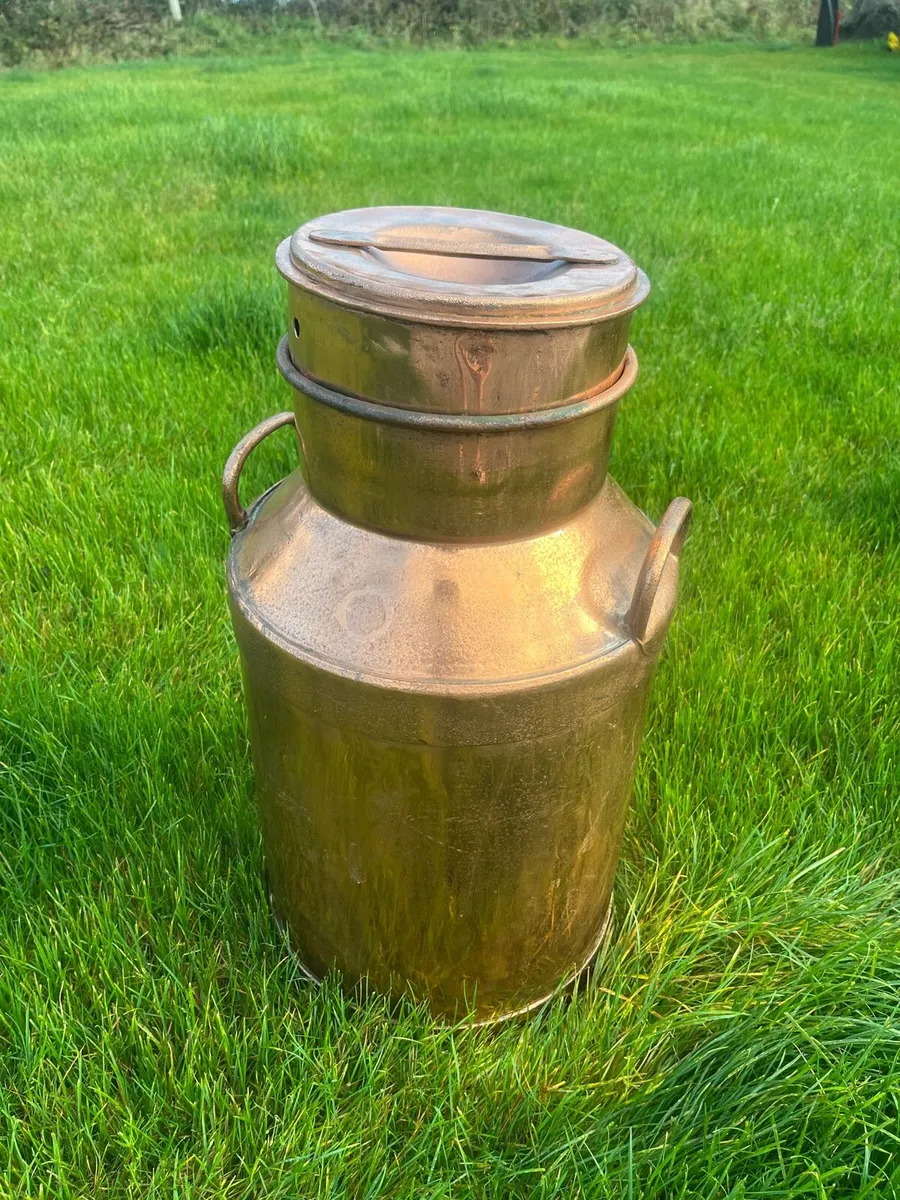 Vintage Large Copper Milk Churn - Image 4