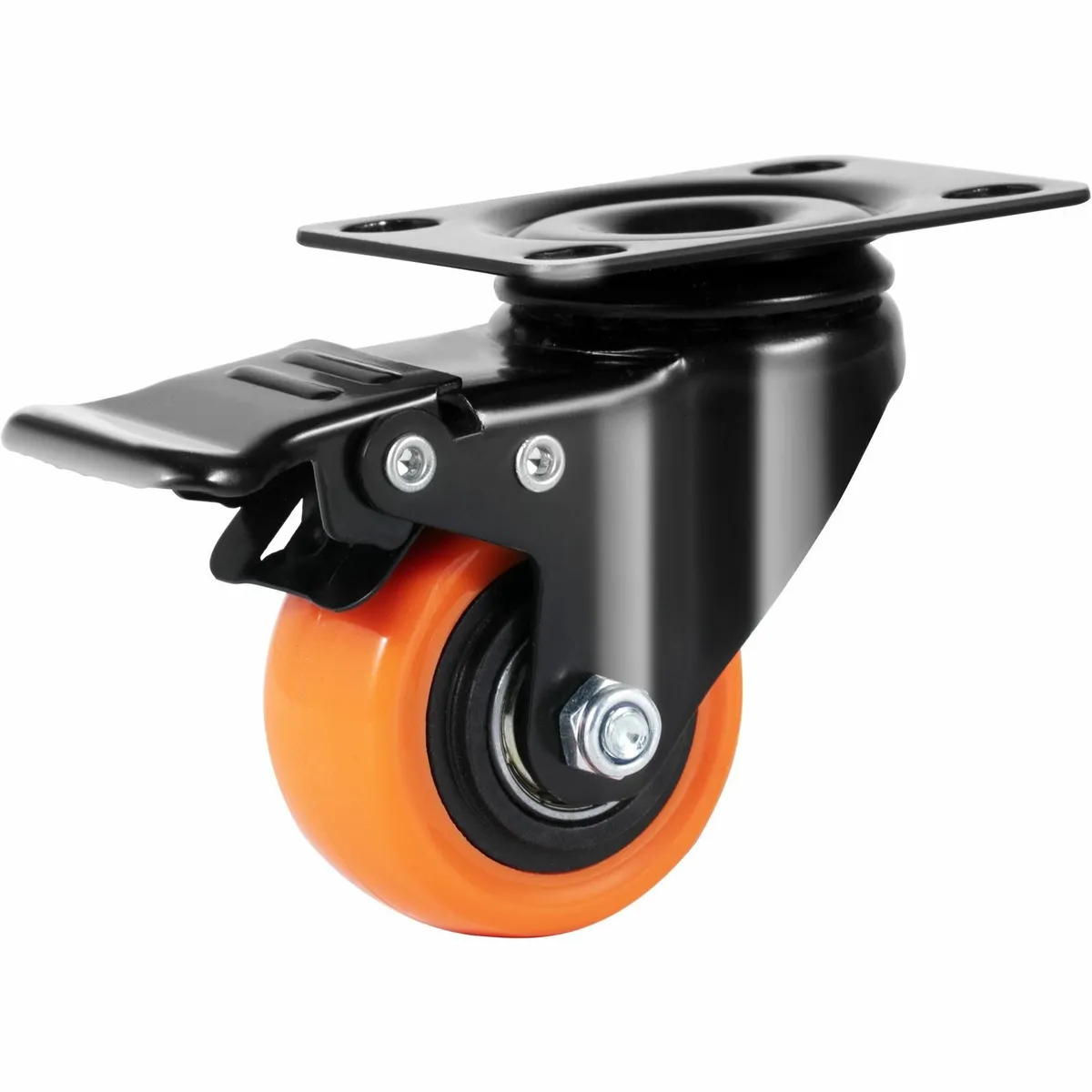 Caster Wheels, 2-inch Swivel Plate Casters, 4 Sets - Image 4