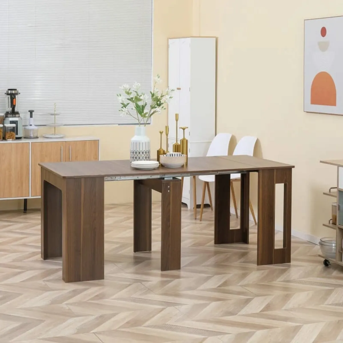 Fold-out Dining Table Extendable Dining Table Dini - Image 3