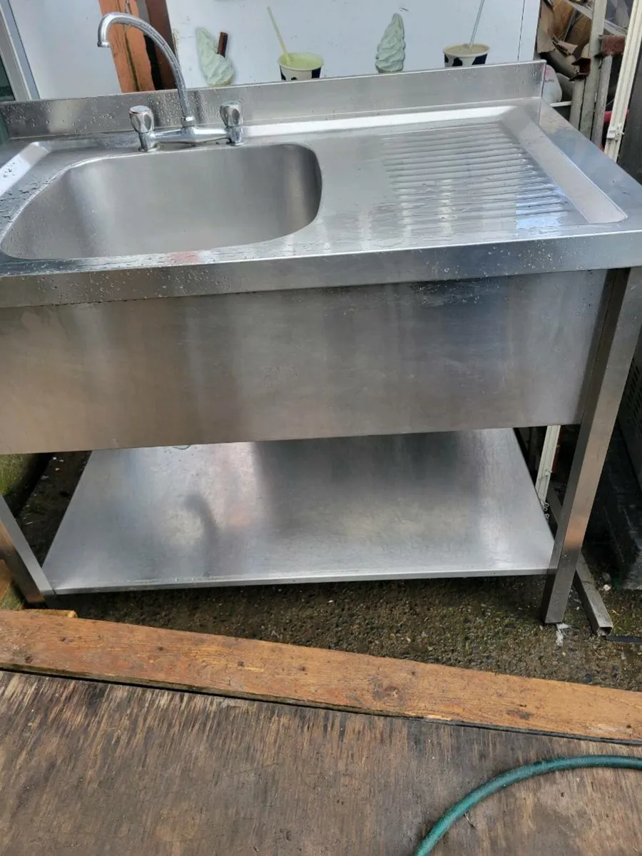 Sink Stainless Steel Shelved - Image 2