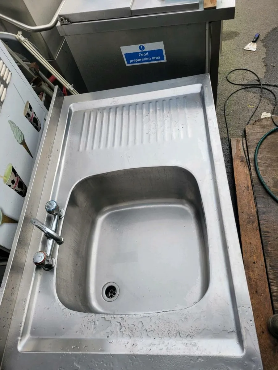 Sink Stainless Steel Shelved - Image 3