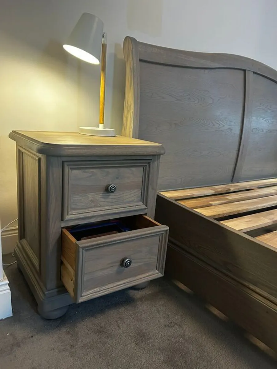 Super King Bed Frame / Lockers / Mirror - Image 2