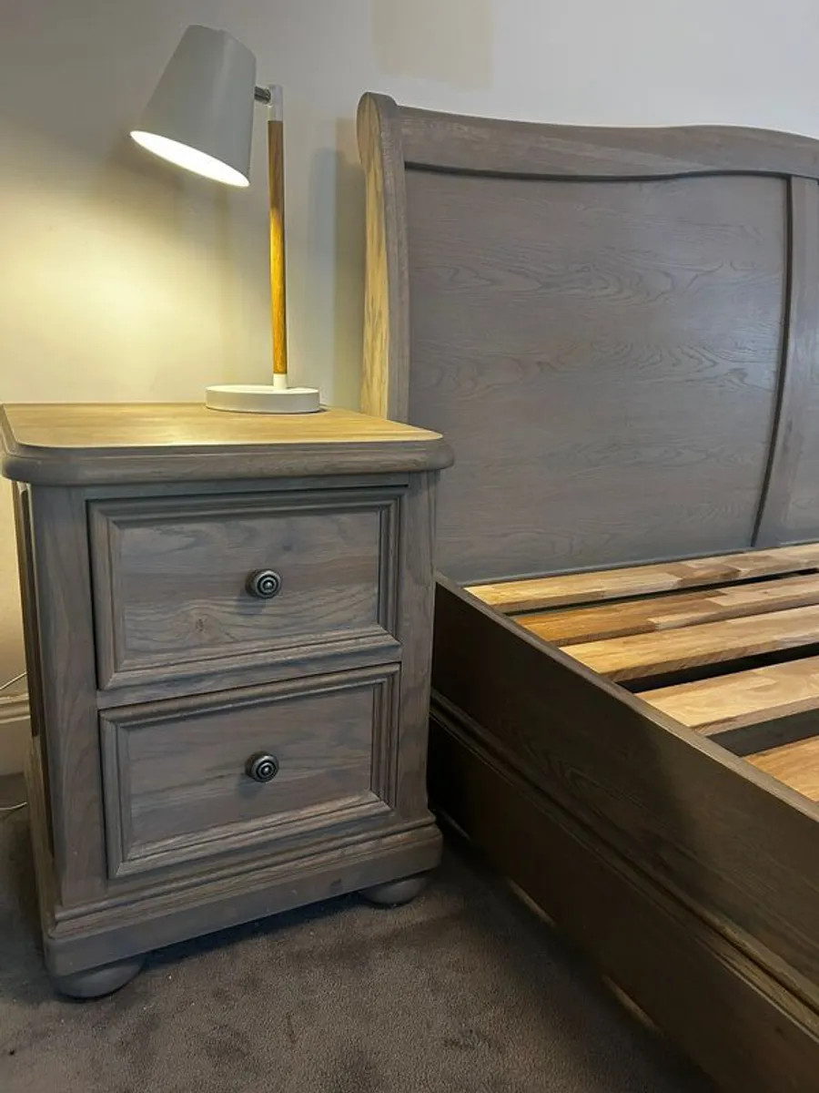 Super King Bed Frame / Lockers / Mirror - Image 3