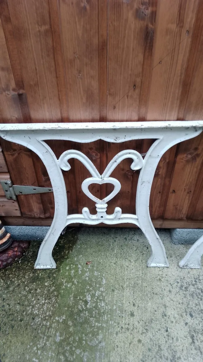 Cast iron table ends - Image 3