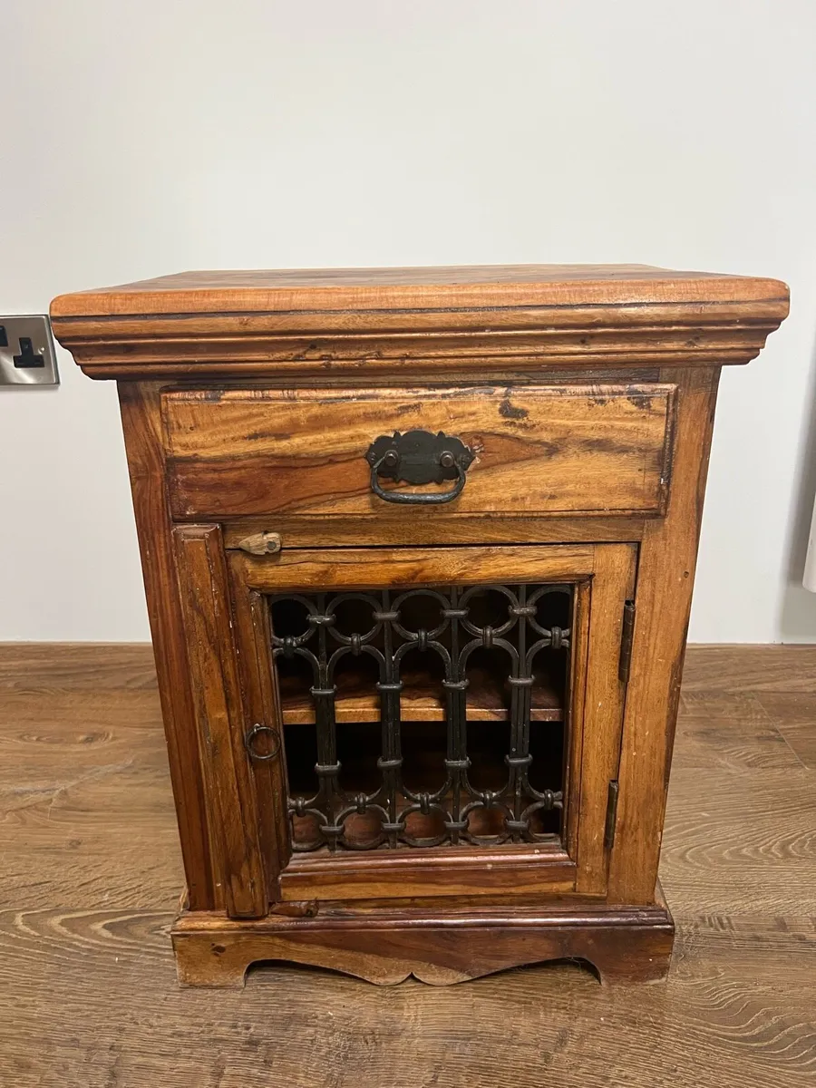Rustic Wood Night stand , Bedside Table - Image 1