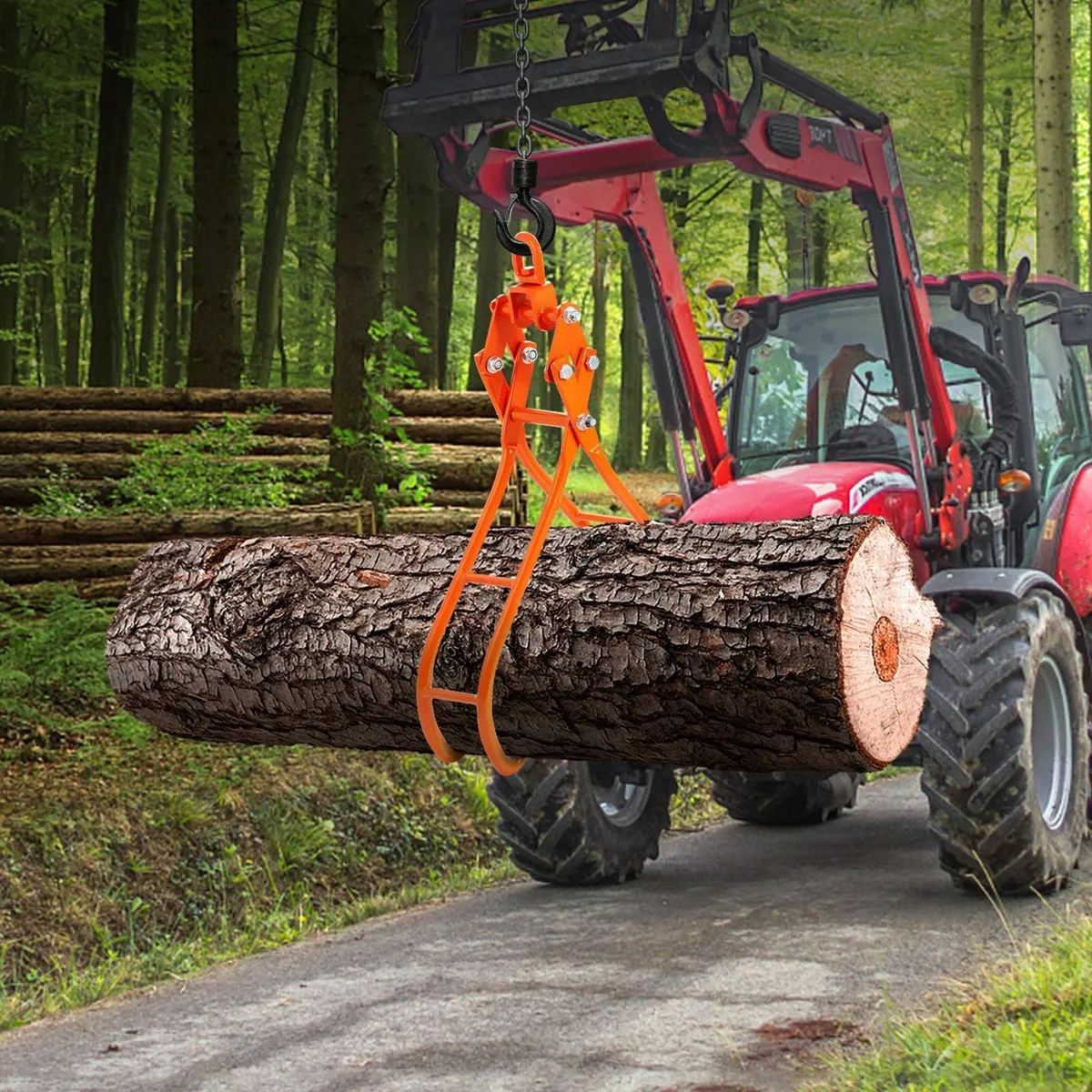Timber Claw Hook, 28 inch 4 Claw Log Grapple - Image 2