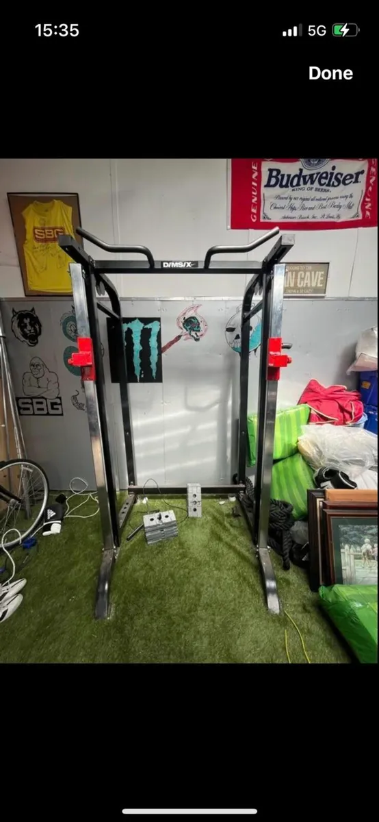 Squat rack and weights - Image 1