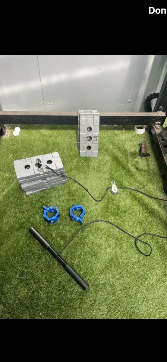 Squat rack and weights - Image 3