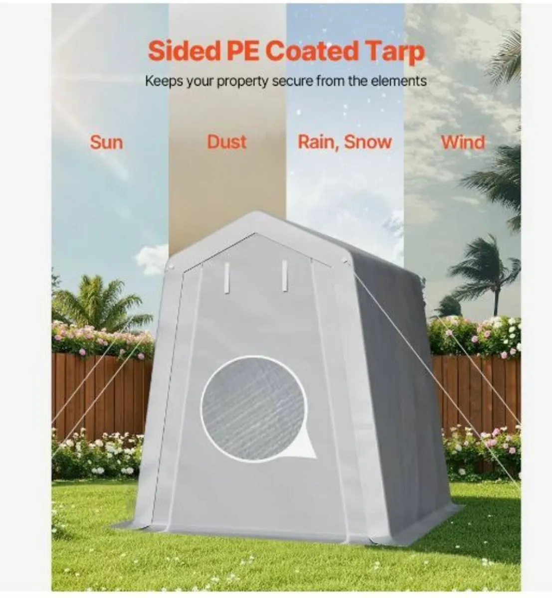 Outdoor Storage Shed, 6 x 6 ft Portable Storage - Image 3