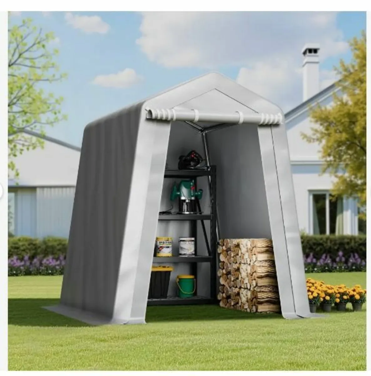 Outdoor Storage Shed, 6 x 6 ft Portable Storage - Image 4