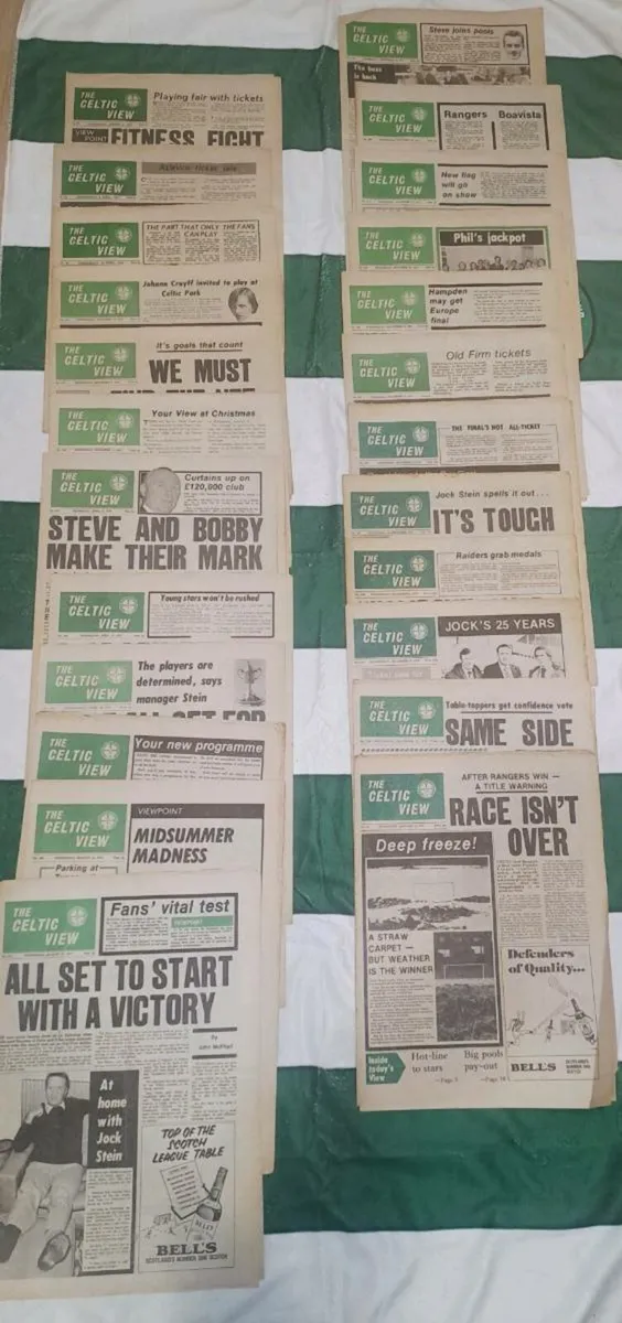 The Celtic View Newspapers x 25 from 1970s - Image 1