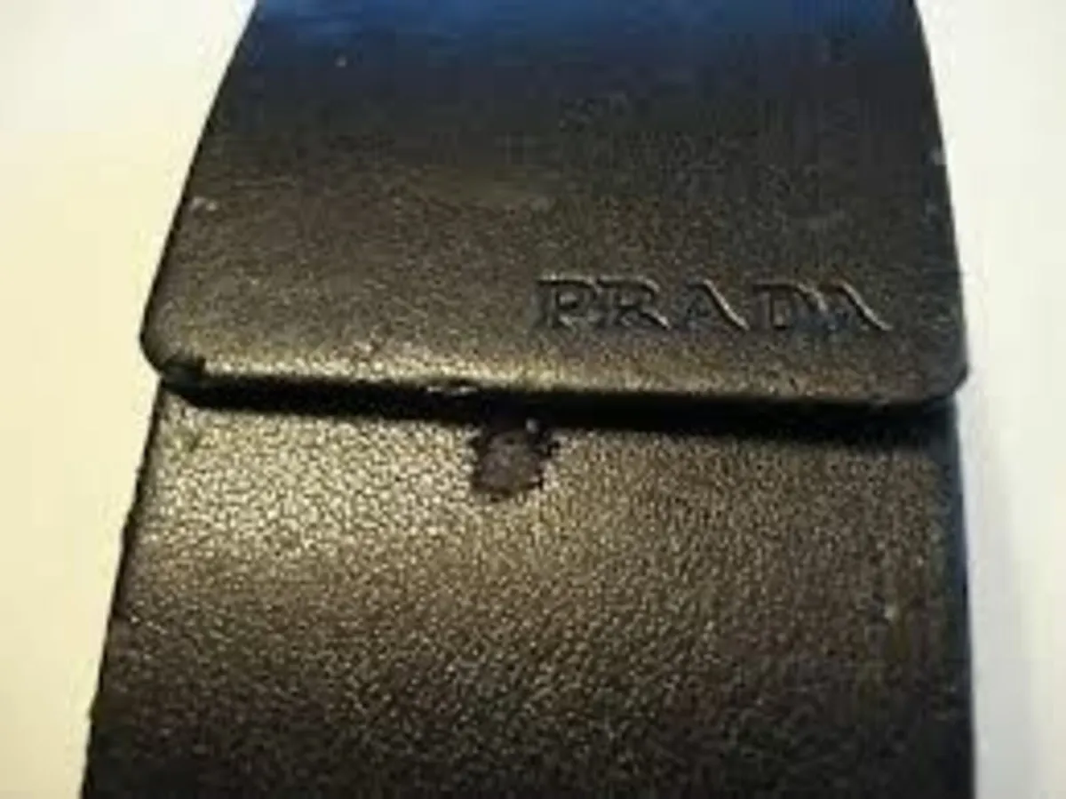 Prada Eye Sun Glass Case + 15 Golden Alloy Buttons - Image 1