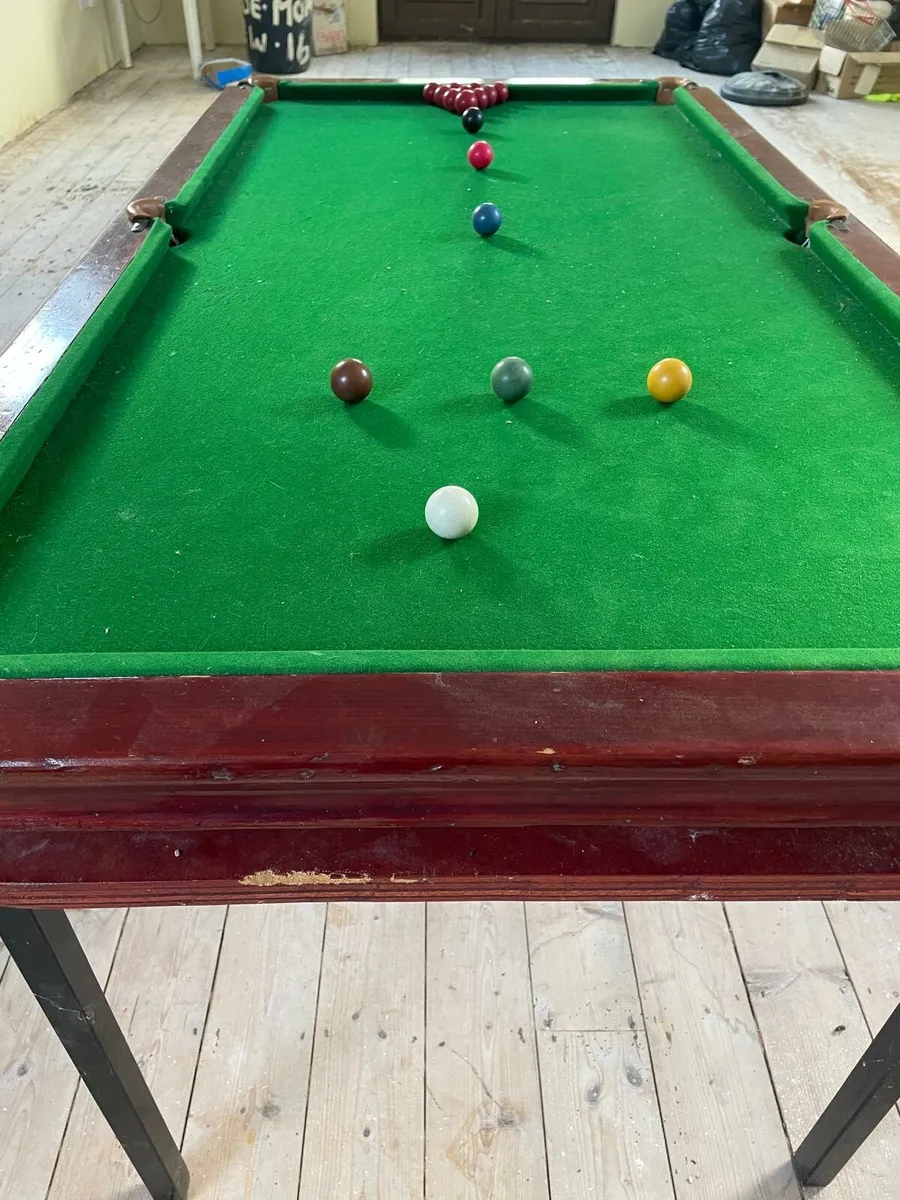 Hand make pool- snooker table 6ft x 3 ft - Image 1