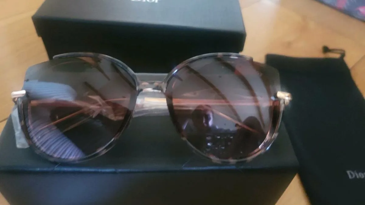 Christian Dior Tortoishell Offset 2 Sunglasses - Image 1