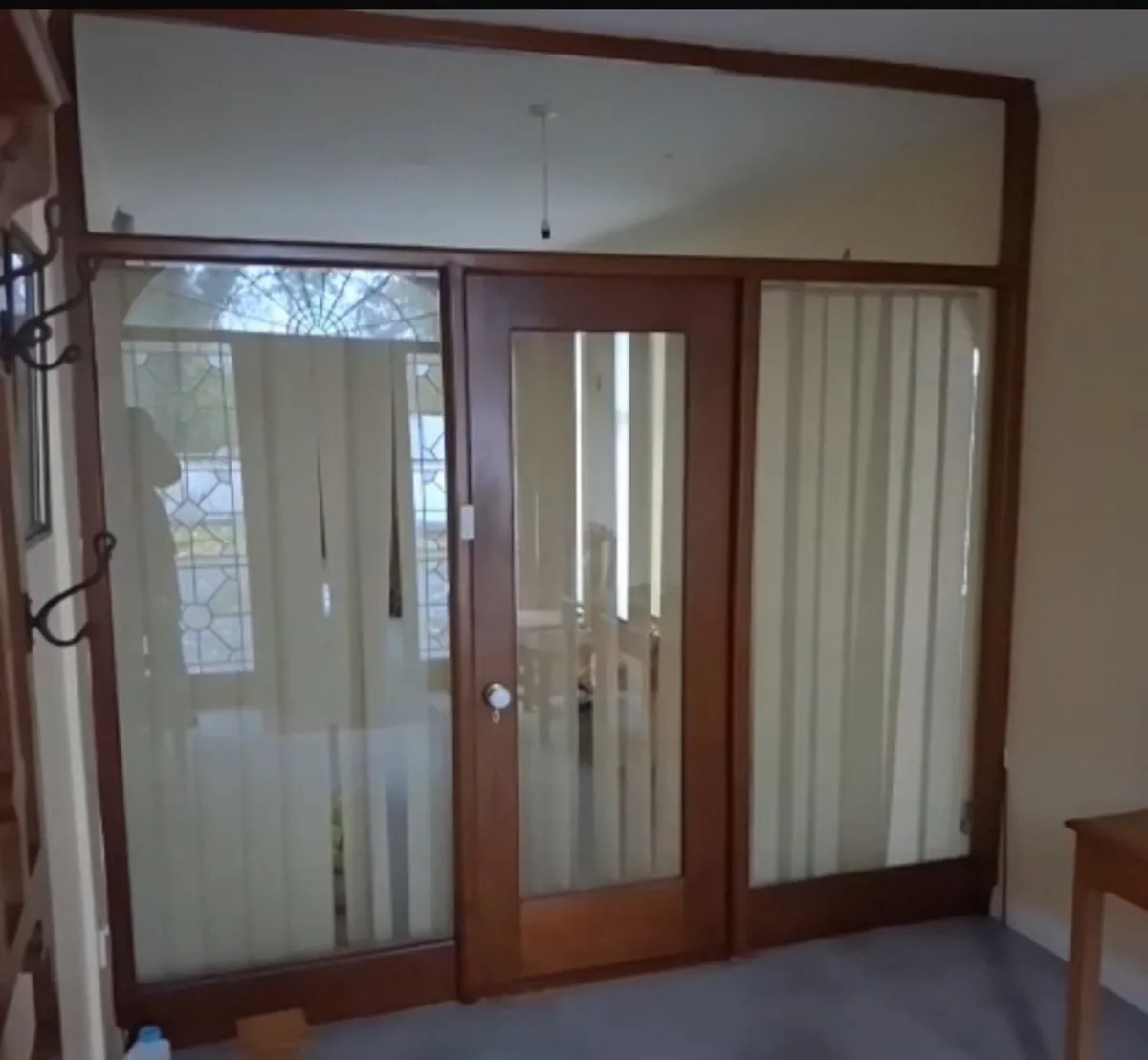 Glass door and screen
