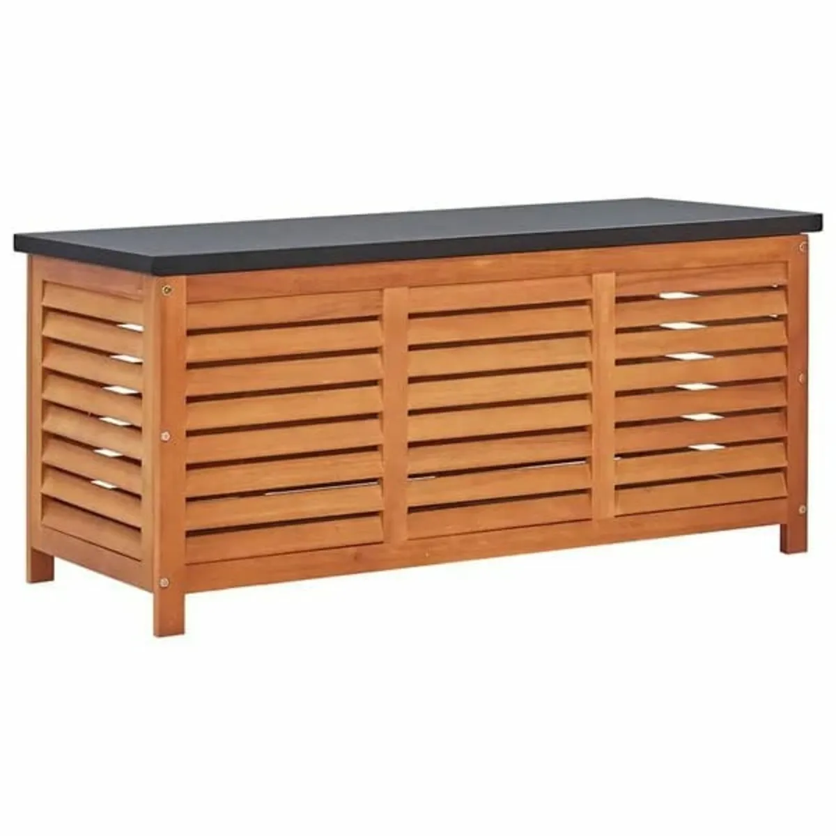 Storage Box 117x50x55 cm Solid Eucalyptus Wood - Image 1