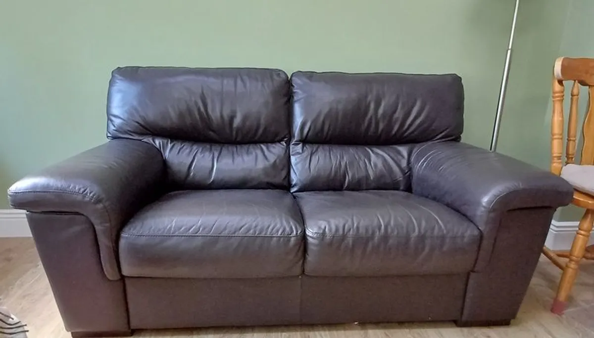 Leather Sofa 2-seater for sale in Dublin for €160 on DoneDeal
