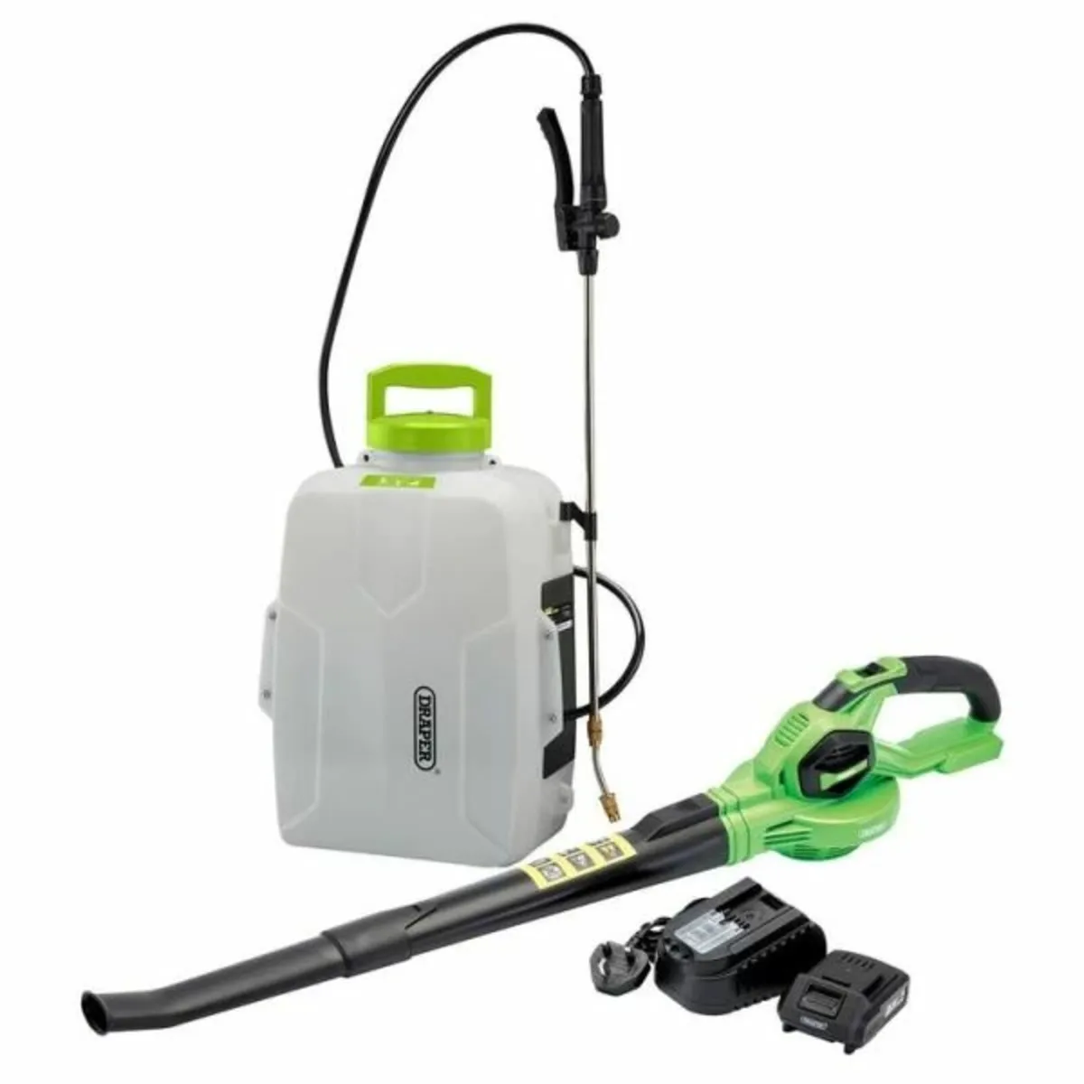Draper D20 20V Backpack Sprayer & Leaf Blower, 1 x - Image 1