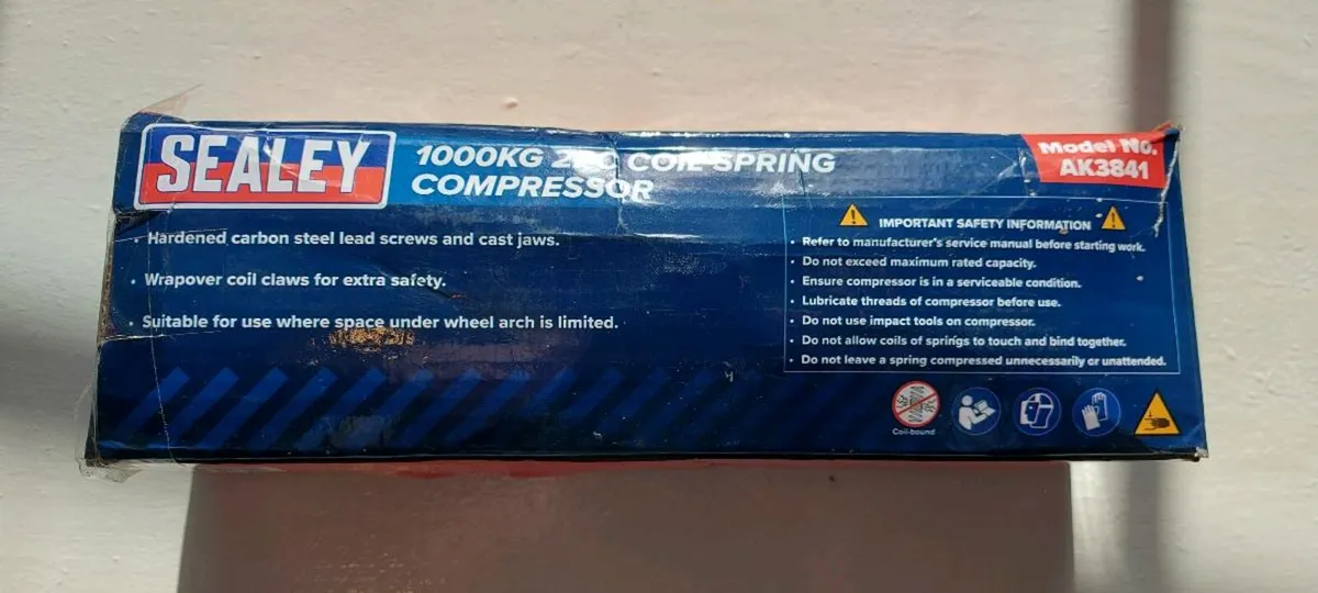 Sealey Long Reach Coil Spring Compressor 1100kg 2p - Image 2