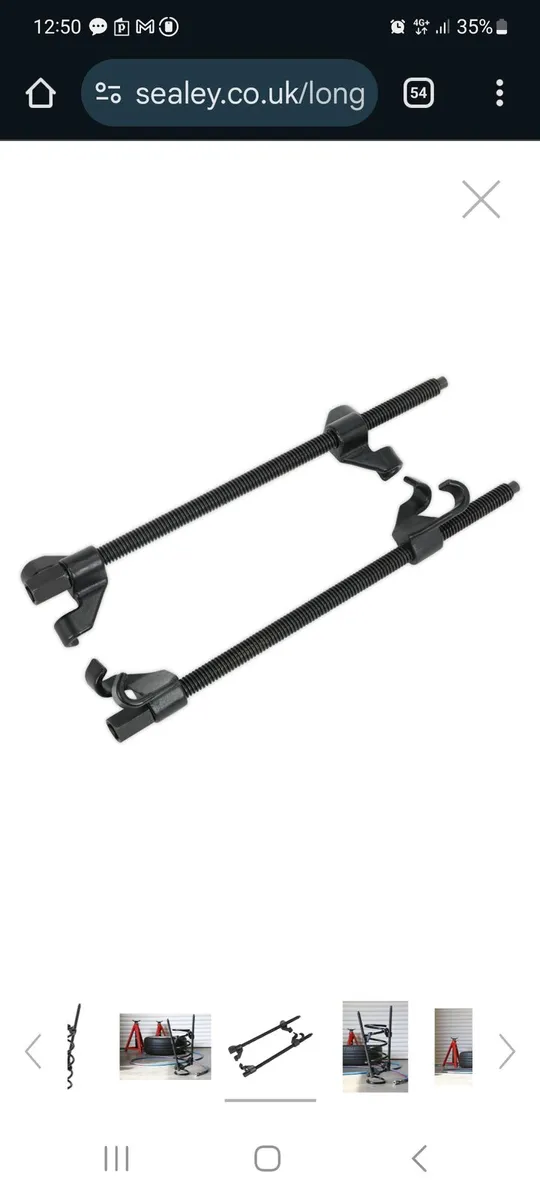 Sealey Long Reach Coil Spring Compressor 1100kg 2p - Image 3