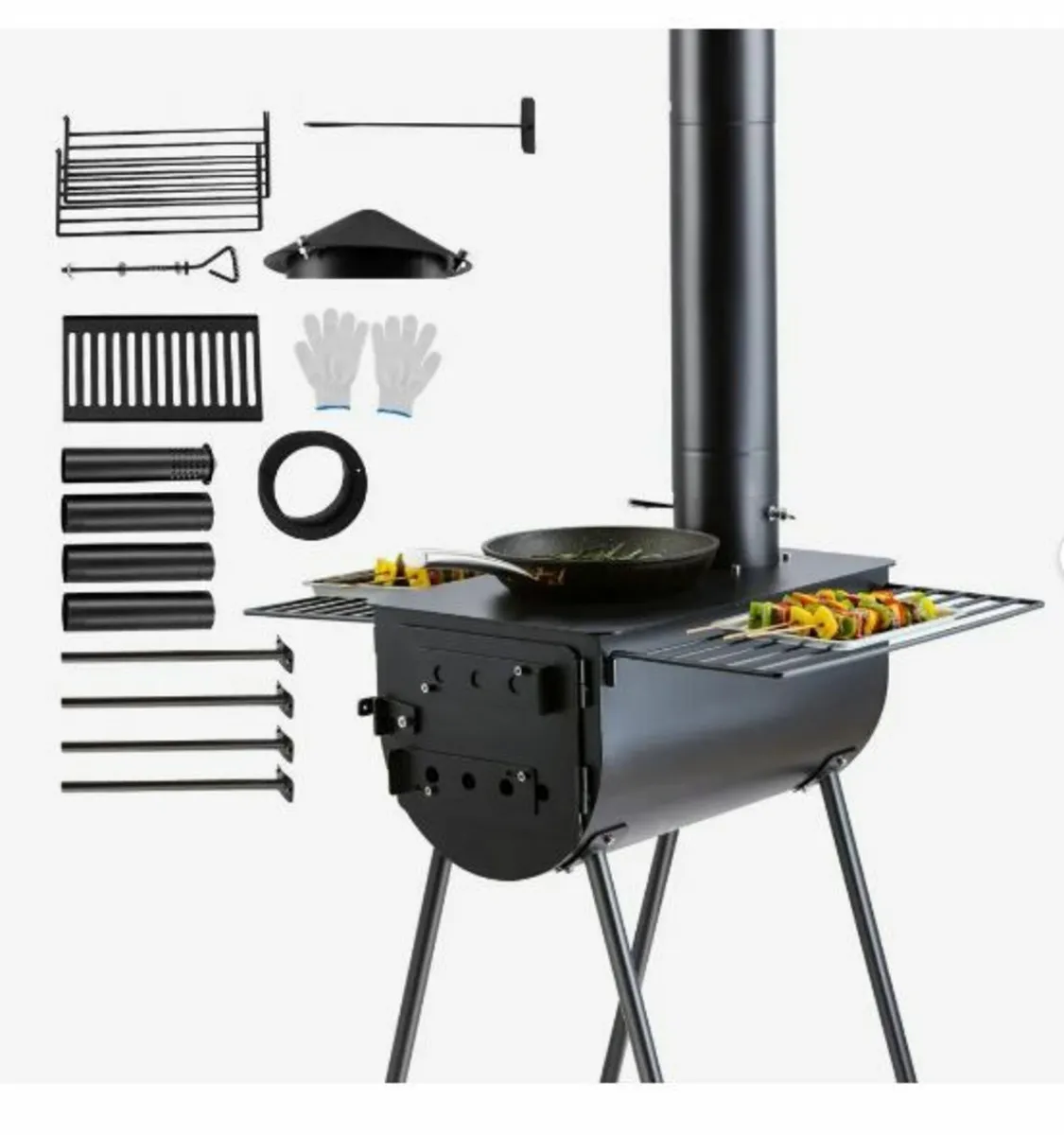 Wood Stove, 3 m, Alloy Steel Camping - Image 1
