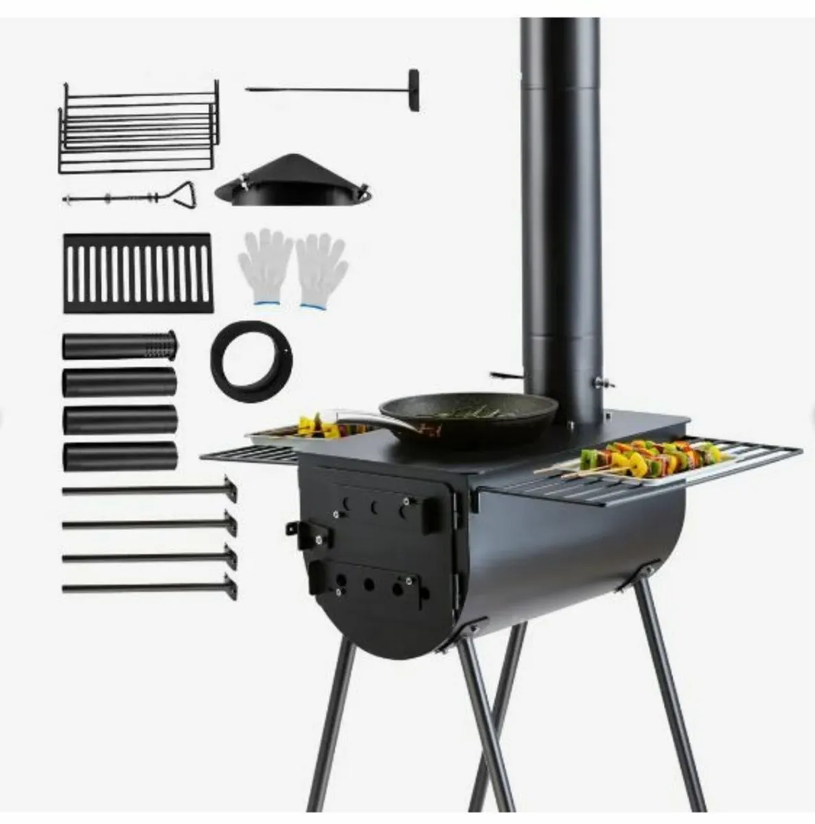 Wood Stove, 3 m, Alloy Steel Camping - Image 4
