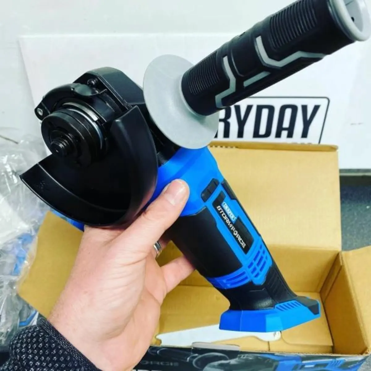 Draper Storm Force® 20v Combi Drill & 4½" Angle Gr - Image 3
